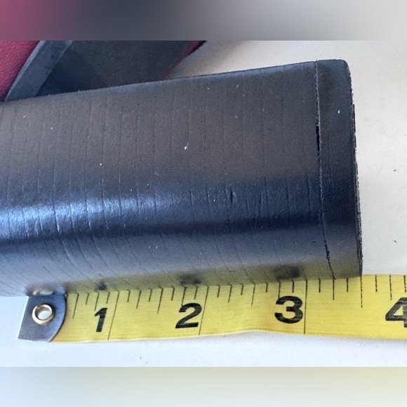 vintage 90s y2k red hillard hanson square toe block heel ankle boots size 8 - Picture 9 of 10